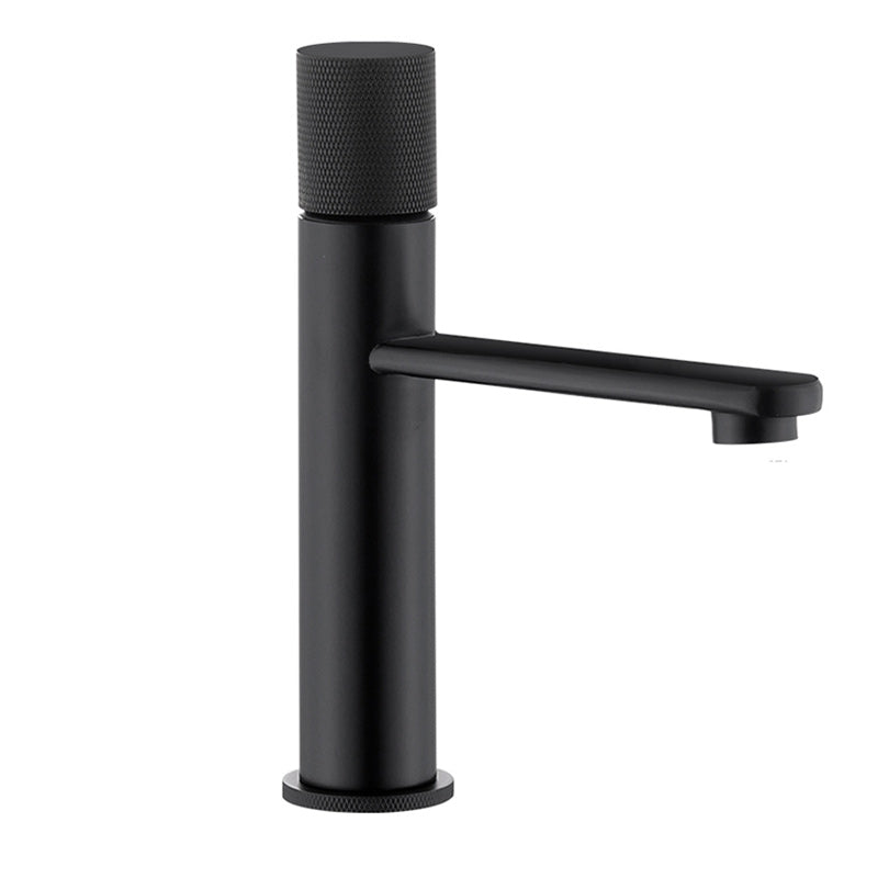 Knob Handle Square Faucet Brass Deck Mounted Bathroom Sink Faucet Clearhalo 'Bathroom Remodel & Bathroom Fixtures' 'Bathroom Sink Faucets' 'Bathroom Sinks & Faucet Components' 'bathroom_sink_faucets' 'Home Improvement' 'home_improvement' 'home_improvement_bathroom_sink_faucets' 7182458