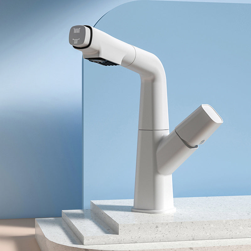 Modern Knob Handle Faucet Brass Deck Mounted Bathroom Sink Faucet Clearhalo 'Bathroom Remodel & Bathroom Fixtures' 'Bathroom Sink Faucets' 'Bathroom Sinks & Faucet Components' 'bathroom_sink_faucets' 'Home Improvement' 'home_improvement' 'home_improvement_bathroom_sink_faucets' 7182491