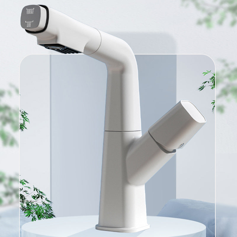 Modern Knob Handle Faucet Brass Deck Mounted Bathroom Sink Faucet Clearhalo 'Bathroom Remodel & Bathroom Fixtures' 'Bathroom Sink Faucets' 'Bathroom Sinks & Faucet Components' 'bathroom_sink_faucets' 'Home Improvement' 'home_improvement' 'home_improvement_bathroom_sink_faucets' 7182494