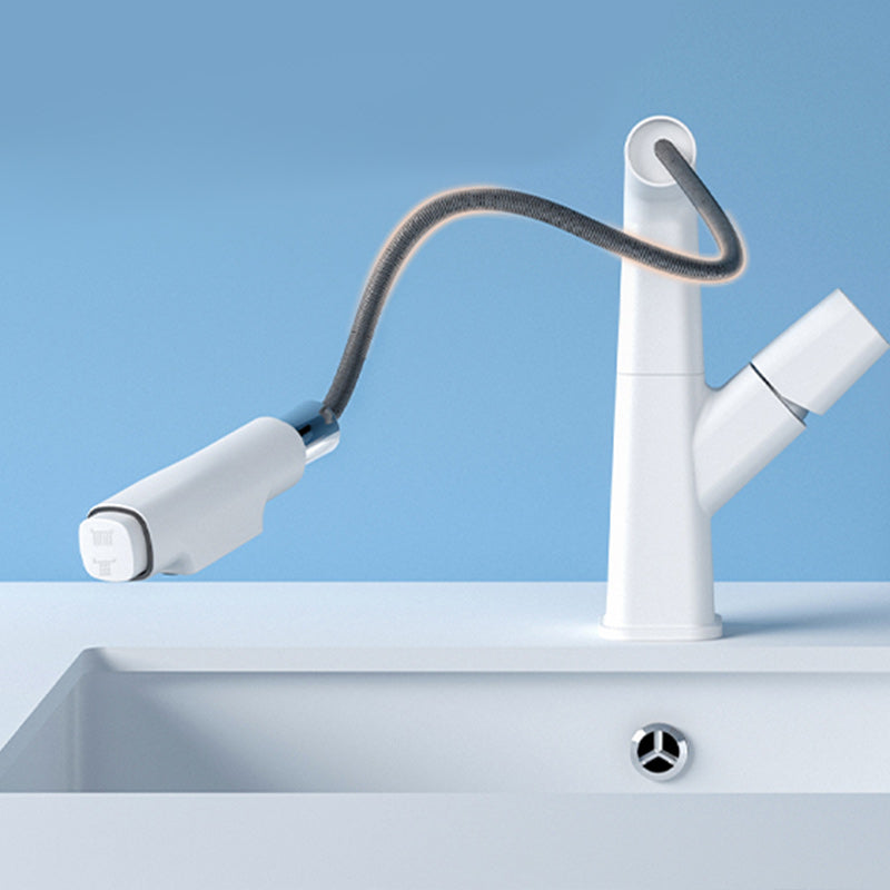 Modern Knob Handle Faucet Brass Deck Mounted Bathroom Sink Faucet Clearhalo 'Bathroom Remodel & Bathroom Fixtures' 'Bathroom Sink Faucets' 'Bathroom Sinks & Faucet Components' 'bathroom_sink_faucets' 'Home Improvement' 'home_improvement' 'home_improvement_bathroom_sink_faucets' 7182496