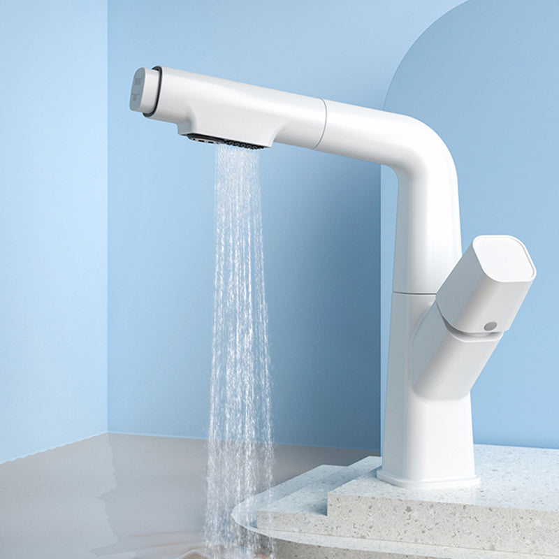 Modern Knob Handle Faucet Brass Deck Mounted Bathroom Sink Faucet Clearhalo 'Bathroom Remodel & Bathroom Fixtures' 'Bathroom Sink Faucets' 'Bathroom Sinks & Faucet Components' 'bathroom_sink_faucets' 'Home Improvement' 'home_improvement' 'home_improvement_bathroom_sink_faucets' 7182498