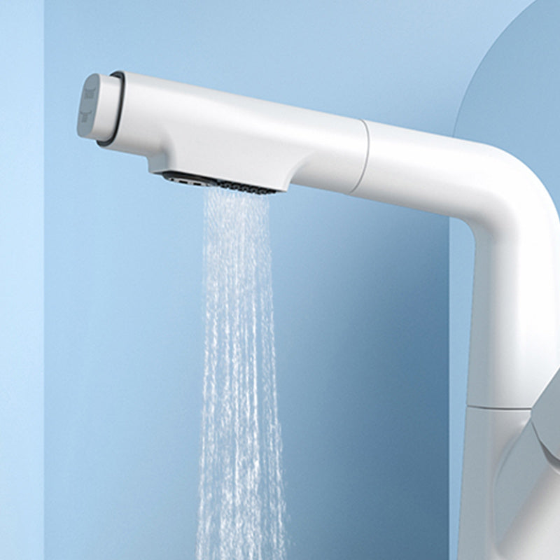 Modern Knob Handle Faucet Brass Deck Mounted Bathroom Sink Faucet Clearhalo 'Bathroom Remodel & Bathroom Fixtures' 'Bathroom Sink Faucets' 'Bathroom Sinks & Faucet Components' 'bathroom_sink_faucets' 'Home Improvement' 'home_improvement' 'home_improvement_bathroom_sink_faucets' 7182501