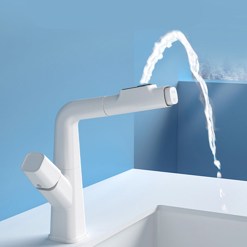 Modern Knob Handle Faucet Brass Deck Mounted Bathroom Sink Faucet Clearhalo 'Bathroom Remodel & Bathroom Fixtures' 'Bathroom Sink Faucets' 'Bathroom Sinks & Faucet Components' 'bathroom_sink_faucets' 'Home Improvement' 'home_improvement' 'home_improvement_bathroom_sink_faucets' 7182504