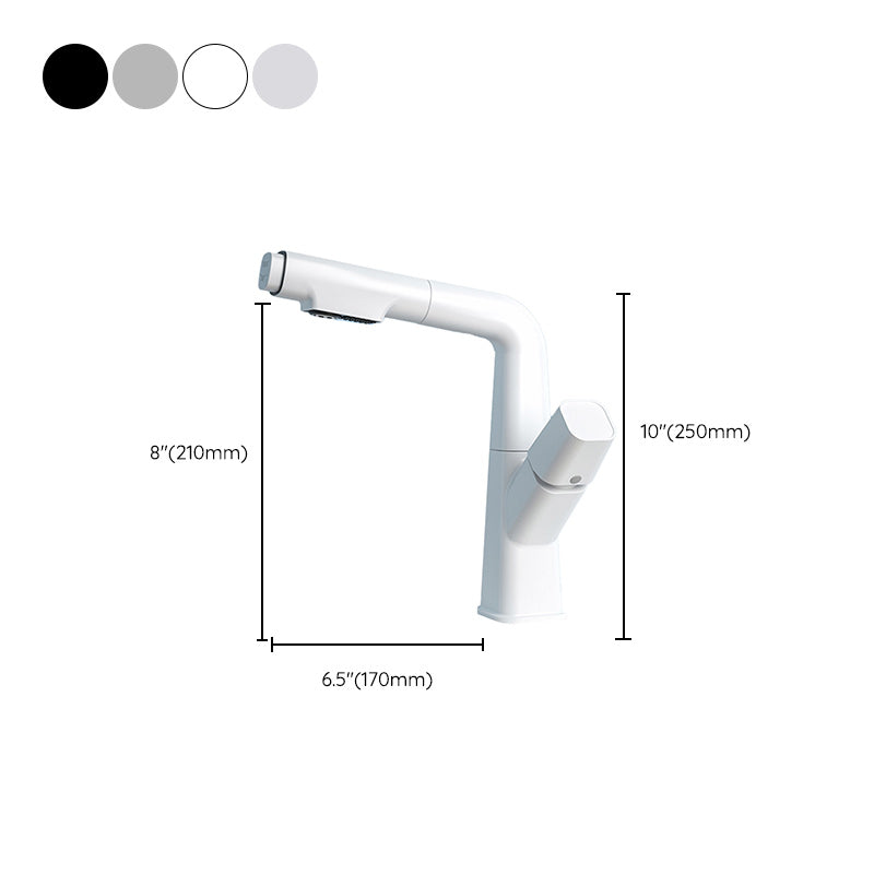 Modern Knob Handle Faucet Brass Deck Mounted Bathroom Sink Faucet Clearhalo 'Bathroom Remodel & Bathroom Fixtures' 'Bathroom Sink Faucets' 'Bathroom Sinks & Faucet Components' 'bathroom_sink_faucets' 'Home Improvement' 'home_improvement' 'home_improvement_bathroom_sink_faucets' 7182505