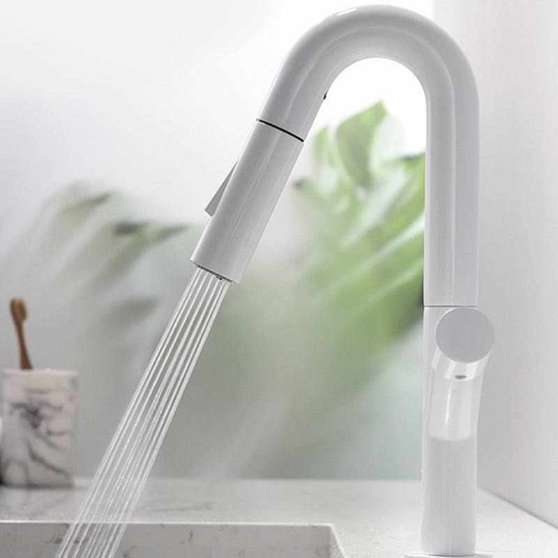 Knob Handle Pull Faucet Brass Deck Mounted Bathroom Sink Faucet Clearhalo 'Bathroom Remodel & Bathroom Fixtures' 'Bathroom Sink Faucets' 'Bathroom Sinks & Faucet Components' 'bathroom_sink_faucets' 'Home Improvement' 'home_improvement' 'home_improvement_bathroom_sink_faucets' 7182506