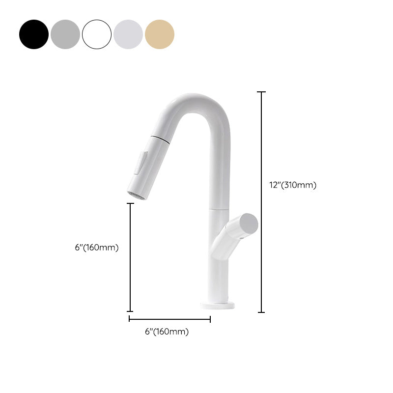 Knob Handle Pull Faucet Brass Deck Mounted Bathroom Sink Faucet Clearhalo 'Bathroom Remodel & Bathroom Fixtures' 'Bathroom Sink Faucets' 'Bathroom Sinks & Faucet Components' 'bathroom_sink_faucets' 'Home Improvement' 'home_improvement' 'home_improvement_bathroom_sink_faucets' 7182520