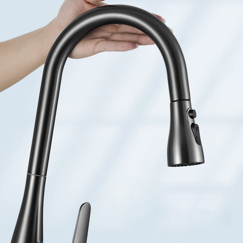 Pull Out Kitchen Faucet Single Handle 3 Function Faucet with Pull Out Sprayer Clearhalo 'Home Improvement' 'home_improvement' 'home_improvement_kitchen_faucets' 'Kitchen Faucets' 'Kitchen Remodel & Kitchen Fixtures' 'Kitchen Sinks & Faucet Components' 'kitchen_faucets' 7182602