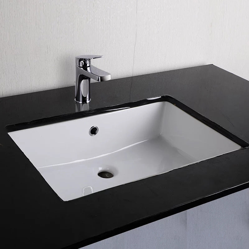 Traditional Undermount Bathroom Sink Porcelain with Overflow Basin Sink(Without Faucet) Clearhalo 'Bathroom Remodel & Bathroom Fixtures' 'Bathroom Sinks & Faucet Components' 'Bathroom Sinks' 'bathroom_sink' 'Home Improvement' 'home_improvement' 'home_improvement_bathroom_sink' 7182667