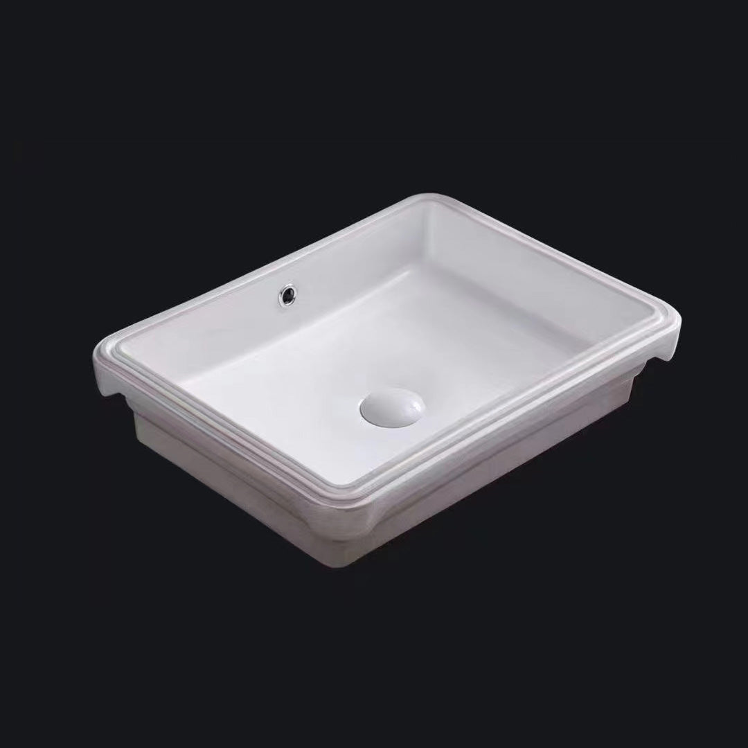Traditional Undermount Bathroom Sink Porcelain with Overflow Basin Sink(Without Faucet) 26"L x 18"W x 6"H Clearhalo 'Bathroom Remodel & Bathroom Fixtures' 'Bathroom Sinks & Faucet Components' 'Bathroom Sinks' 'bathroom_sink' 'Home Improvement' 'home_improvement' 'home_improvement_bathroom_sink' 7182670