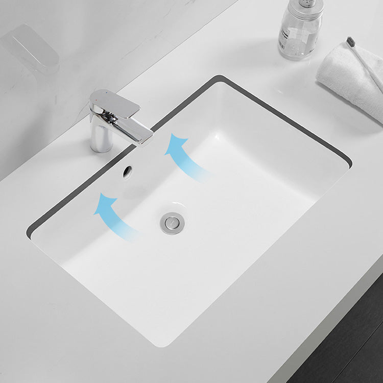 Traditional Undermount Bathroom Sink Porcelain with Overflow Basin Sink(Without Faucet) Clearhalo 'Bathroom Remodel & Bathroom Fixtures' 'Bathroom Sinks & Faucet Components' 'Bathroom Sinks' 'bathroom_sink' 'Home Improvement' 'home_improvement' 'home_improvement_bathroom_sink' 7182671