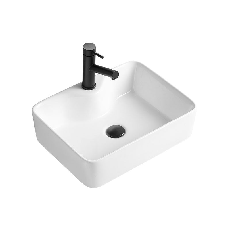 Contemporary Bathroom Sink with Pop-Up Drain Rectangular Vessel Bathroom Sink Only Clearhalo 'Bathroom Remodel & Bathroom Fixtures' 'Bathroom Sinks & Faucet Components' 'Bathroom Sinks' 'bathroom_sink' 'Home Improvement' 'home_improvement' 'home_improvement_bathroom_sink' 7182749