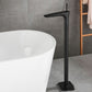 Modern Free-standing Faucet Bathtub Handheld Shower Head Faucet Matte Black Hand Shower Not Included Clearhalo 'Bathroom Remodel & Bathroom Fixtures' 'Bathtub Faucets' 'bathtub_faucets' 'Home Improvement' 'home_improvement' 'home_improvement_bathtub_faucets' 7182783