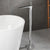 Modern Free-standing Faucet Bathtub Handheld Shower Head Faucet Nickel Hand Shower Not Included Clearhalo 'Bathroom Remodel & Bathroom Fixtures' 'Bathtub Faucets' 'bathtub_faucets' 'Home Improvement' 'home_improvement' 'home_improvement_bathtub_faucets' 7182786