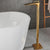 Modern Free-standing Faucet Bathtub Handheld Shower Head Faucet Gold Hand Shower Not Included Clearhalo 'Bathroom Remodel & Bathroom Fixtures' 'Bathtub Faucets' 'bathtub_faucets' 'Home Improvement' 'home_improvement' 'home_improvement_bathtub_faucets' 7182794