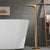 Modern Free-standing Faucet Bathtub Handheld Shower Head Faucet Light Gold Hand Shower Not Included Clearhalo 'Bathroom Remodel & Bathroom Fixtures' 'Bathtub Faucets' 'bathtub_faucets' 'Home Improvement' 'home_improvement' 'home_improvement_bathtub_faucets' 7182799