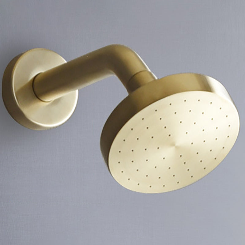 Stainless Steel Shower Combo Round Fixed Shower Head with Shower Arm Clearhalo 'Bathroom Remodel & Bathroom Fixtures' 'Home Improvement' 'home_improvement' 'home_improvement_shower_heads' 'Shower Heads' 'shower_heads' 'Showers & Bathtubs Plumbing' 'Showers & Bathtubs' 7182817