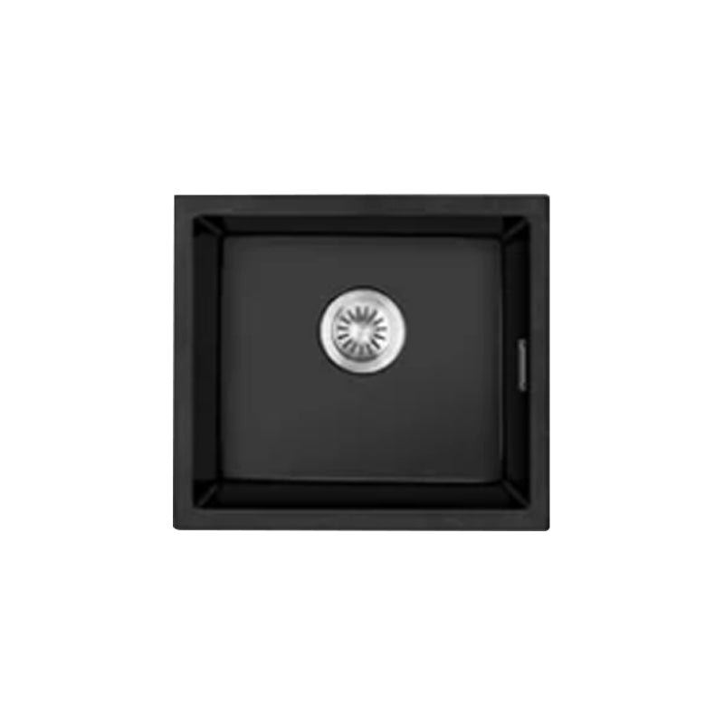 Black Kitchen Sink Ceramic Pull-out Faucet Anti-spill Rod Handle Sink Clearhalo 'Home Improvement' 'home_improvement' 'home_improvement_kitchen_sinks' 'Kitchen Remodel & Kitchen Fixtures' 'Kitchen Sinks & Faucet Components' 'Kitchen Sinks' 'kitchen_sinks' 7182861