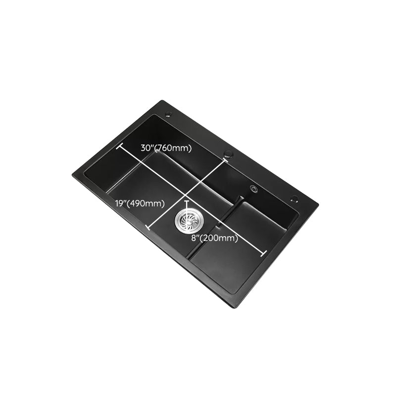 Modern Kitchen Sink White Pull-out Faucet Rectangular Anti-spill Kitchen Sink Clearhalo 'Home Improvement' 'home_improvement' 'home_improvement_kitchen_sinks' 'Kitchen Remodel & Kitchen Fixtures' 'Kitchen Sinks & Faucet Components' 'Kitchen Sinks' 'kitchen_sinks' 7182925