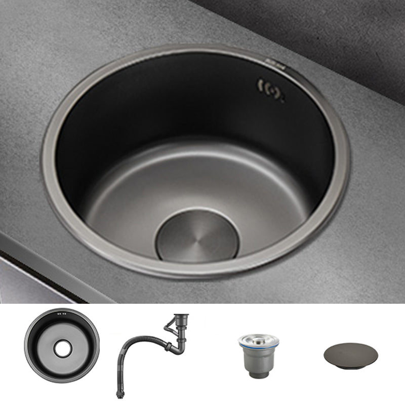 Kitchen Sink Round Single Bowl Fade Resistant Undermount Stainless Steel Kitchen Sink 16"L x 16"W x 7"H Sink Only Drain Cover Clearhalo 'Home Improvement' 'home_improvement' 'home_improvement_kitchen_sinks' 'Kitchen Remodel & Kitchen Fixtures' 'Kitchen Sinks & Faucet Components' 'Kitchen Sinks' 'kitchen_sinks' 7183006