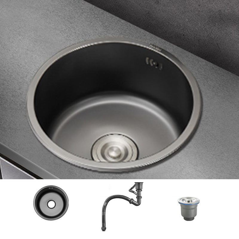 Kitchen Sink Round Single Bowl Fade Resistant Undermount Stainless Steel Kitchen Sink 16"L x 16"W x 7"H Sink Only None Clearhalo 'Home Improvement' 'home_improvement' 'home_improvement_kitchen_sinks' 'Kitchen Remodel & Kitchen Fixtures' 'Kitchen Sinks & Faucet Components' 'Kitchen Sinks' 'kitchen_sinks' 7183007
