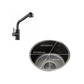 Kitchen Sink Round Single Bowl Fade Resistant Undermount Stainless Steel Kitchen Sink Clearhalo 'Home Improvement' 'home_improvement' 'home_improvement_kitchen_sinks' 'Kitchen Remodel & Kitchen Fixtures' 'Kitchen Sinks & Faucet Components' 'Kitchen Sinks' 'kitchen_sinks' 7183029