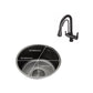 Kitchen Sink Round Single Bowl Fade Resistant Undermount Stainless Steel Kitchen Sink Clearhalo 'Home Improvement' 'home_improvement' 'home_improvement_kitchen_sinks' 'Kitchen Remodel & Kitchen Fixtures' 'Kitchen Sinks & Faucet Components' 'Kitchen Sinks' 'kitchen_sinks' 7183031