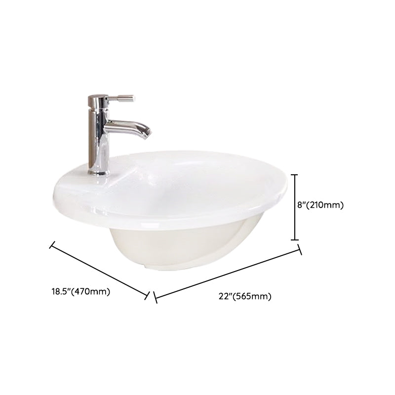 Oval Undermount Bathroom Sink Porcelain Shut-Off Valve Included Bathroom Sink Clearhalo 'Bathroom Remodel & Bathroom Fixtures' 'Bathroom Sinks & Faucet Components' 'Bathroom Sinks' 'bathroom_sink' 'Home Improvement' 'home_improvement' 'home_improvement_bathroom_sink' 7183227