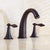 Copper Deck Mounted Roman Tub Faucet Low Arc Roman Tub Faucet Set Black Clearhalo 'Bathroom Remodel & Bathroom Fixtures' 'Bathtub Faucets' 'bathtub_faucets' 'Home Improvement' 'home_improvement' 'home_improvement_bathtub_faucets' 7183229