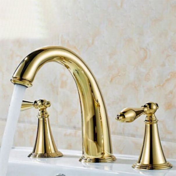 Copper Deck Mounted Roman Tub Faucet Low Arc Roman Tub Faucet Set Clearhalo 'Bathroom Remodel & Bathroom Fixtures' 'Bathtub Faucets' 'bathtub_faucets' 'Home Improvement' 'home_improvement' 'home_improvement_bathtub_faucets' 7183233