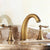 Copper Deck Mounted Roman Tub Faucet Low Arc Roman Tub Faucet Set Bronze Clearhalo 'Bathroom Remodel & Bathroom Fixtures' 'Bathtub Faucets' 'bathtub_faucets' 'Home Improvement' 'home_improvement' 'home_improvement_bathtub_faucets' 7183234