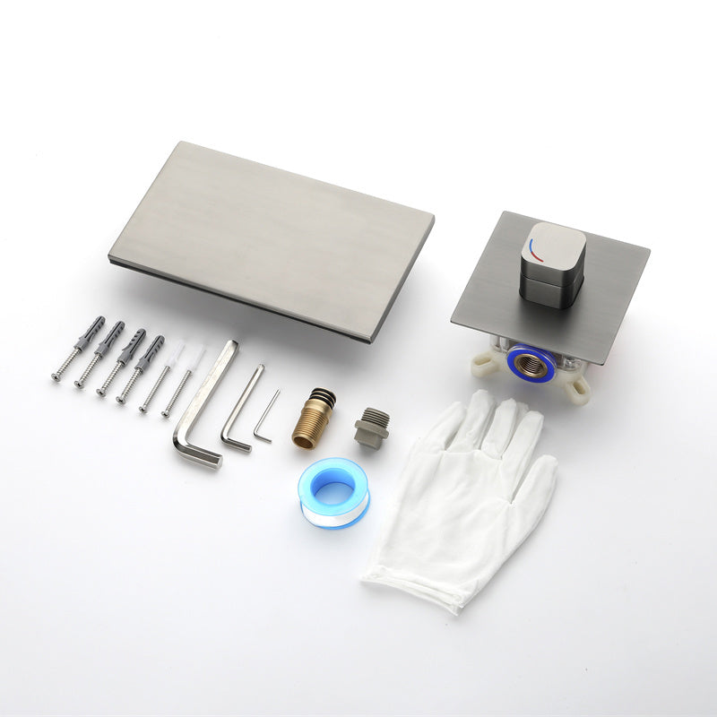 Deck Mounted Copper Roman Tub Faucet Waterfall Low Arc Roman Tub Faucet Clearhalo 'Bathroom Remodel & Bathroom Fixtures' 'Bathtub Faucets' 'bathtub_faucets' 'Home Improvement' 'home_improvement' 'home_improvement_bathtub_faucets' 7183324