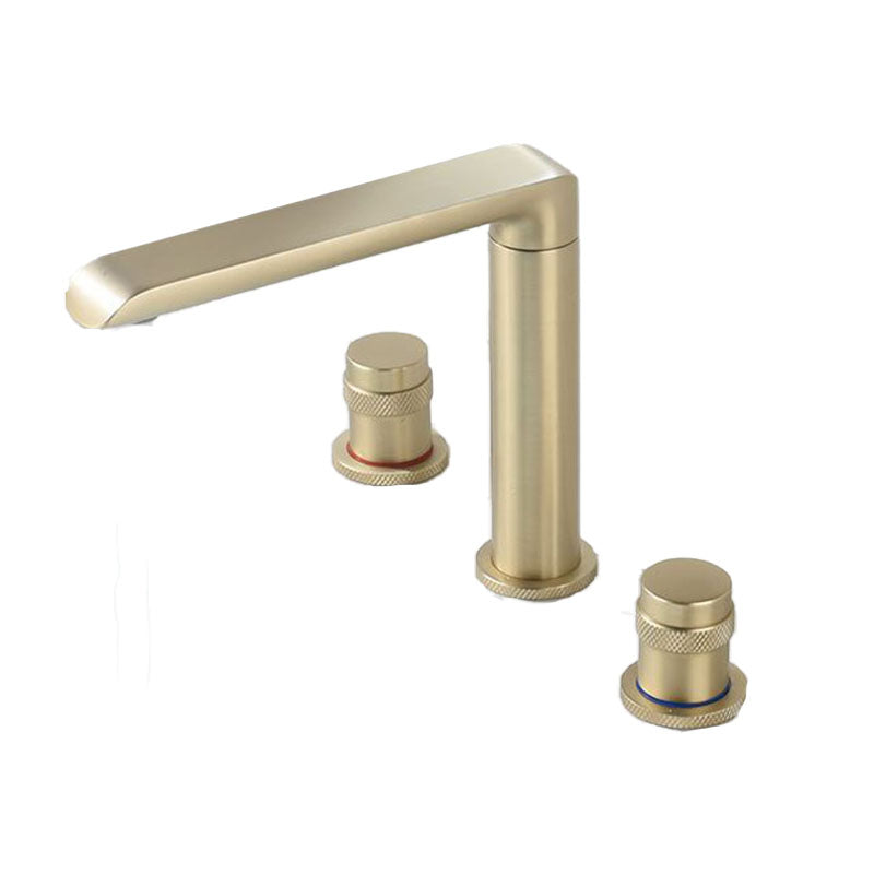 Modern Brass Tub Faucet with 2 Handles Deck Mount Bathroom Faucet Clearhalo 'Bathroom Remodel & Bathroom Fixtures' 'Bathtub Faucets' 'bathtub_faucets' 'Home Improvement' 'home_improvement' 'home_improvement_bathtub_faucets' 7183419
