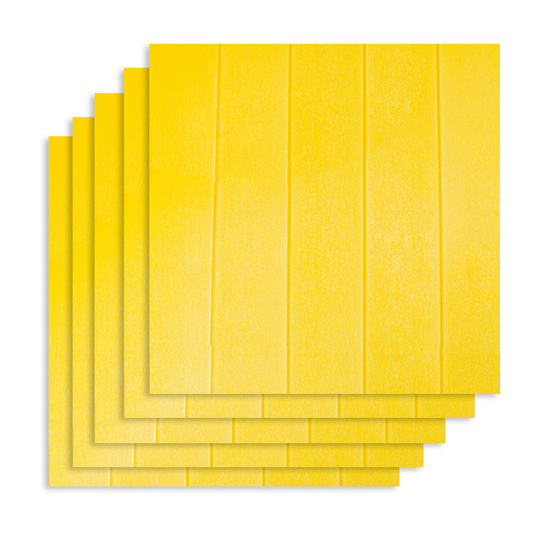 Contemporary Backsplash Panels Plastic Backsplash Panels for Living Room Yellow 10-Piece Set Clearhalo 'Flooring 'Home Improvement' 'home_improvement' 'home_improvement_wall_paneling' 'Wall Paneling' 'wall_paneling' 'Walls & Ceilings' Walls and Ceiling' 7183546