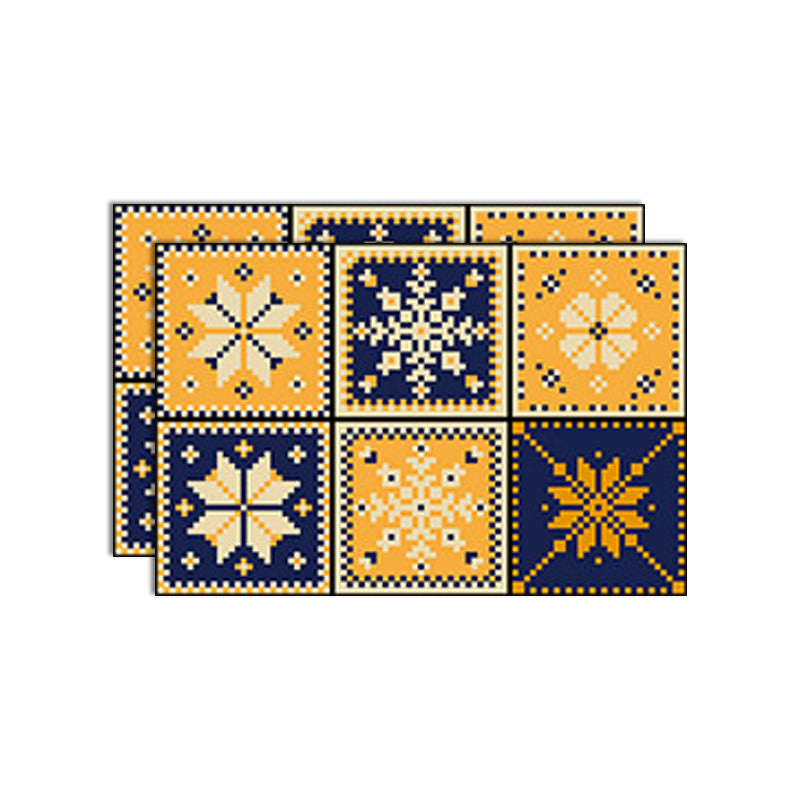 Waterproof Peel & Stick Mosaic Tile Contemporary Peel & Stick Mosaic Tile Yellow Black 2-Piece Set Clearhalo 'Flooring 'Home Improvement' 'home_improvement' 'home_improvement_peel_stick_blacksplash' 'Peel & Stick Backsplash Tile' 'peel_stick_blacksplash' 'Walls & Ceilings' Walls and Ceiling' 7183647