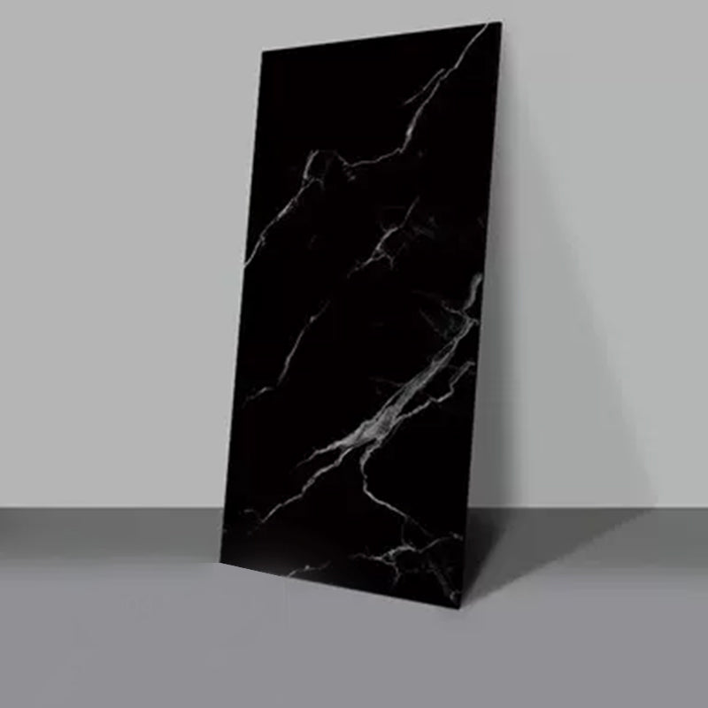 Plastic Wallpaper Single Tile Peel and Stick Backsplash Wall Tile Black 1' x 2' Clearhalo 'Flooring 'Home Improvement' 'home_improvement' 'home_improvement_peel_stick_blacksplash' 'Peel & Stick Backsplash Tile' 'peel_stick_blacksplash' 'Walls & Ceilings' Walls and Ceiling' 7183674