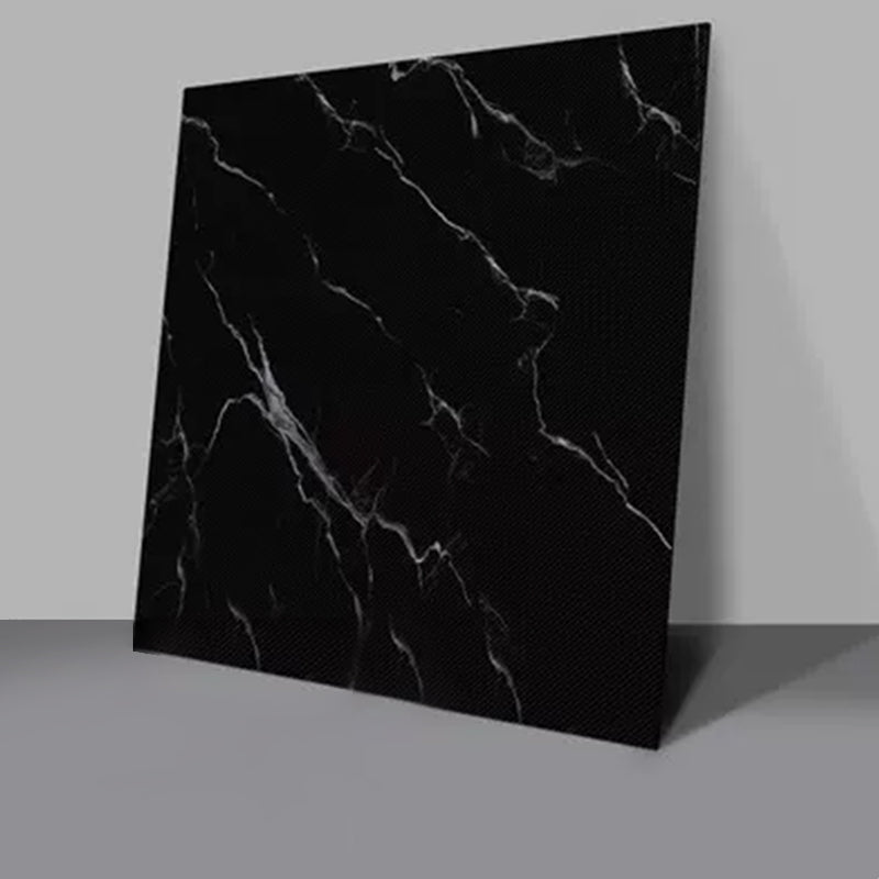 Plastic Wallpaper Single Tile Peel and Stick Backsplash Wall Tile Black Clearhalo 'Flooring 'Home Improvement' 'home_improvement' 'home_improvement_peel_stick_blacksplash' 'Peel & Stick Backsplash Tile' 'peel_stick_blacksplash' 'Walls & Ceilings' Walls and Ceiling' 7183676