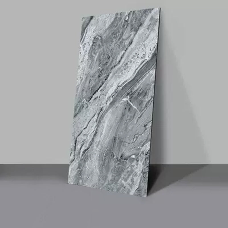 Plastic Wallpaper Single Tile Peel and Stick Backsplash Wall Tile Dark Gray-White 1' x 2' Clearhalo 'Flooring 'Home Improvement' 'home_improvement' 'home_improvement_peel_stick_blacksplash' 'Peel & Stick Backsplash Tile' 'peel_stick_blacksplash' 'Walls & Ceilings' Walls and Ceiling' 7183680