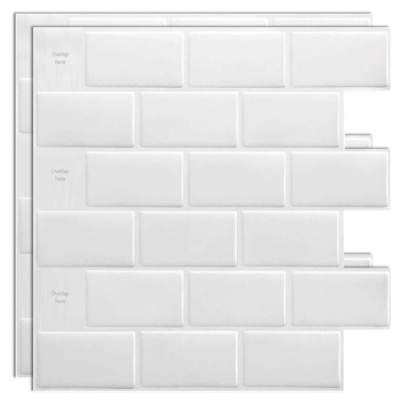 Plastic Peel & Stick Subway Tile Modern Simple Peel & Stick Subway Tile Off-White Clearhalo 'Flooring 'Home Improvement' 'home_improvement' 'home_improvement_peel_stick_blacksplash' 'Peel & Stick Backsplash Tile' 'peel_stick_blacksplash' 'Walls & Ceilings' Walls and Ceiling' 7183697