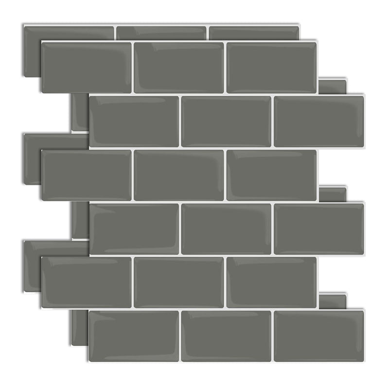 Plastic Peel & Stick Subway Tile Modern Simple Peel & Stick Subway Tile Navy Grey Clearhalo 'Flooring 'Home Improvement' 'home_improvement' 'home_improvement_peel_stick_blacksplash' 'Peel & Stick Backsplash Tile' 'peel_stick_blacksplash' 'Walls & Ceilings' Walls and Ceiling' 7183700