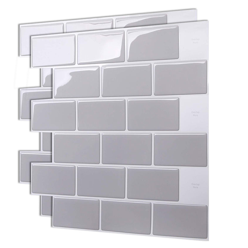 Plastic Peel & Stick Subway Tile Modern Simple Peel & Stick Subway Tile Light Gray Clearhalo 'Flooring 'Home Improvement' 'home_improvement' 'home_improvement_peel_stick_blacksplash' 'Peel & Stick Backsplash Tile' 'peel_stick_blacksplash' 'Walls & Ceilings' Walls and Ceiling' 7183714