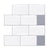 Plastic Peel and Stick Tiles Subway Tile Wallpaper for Kitchen and Bathroom White-Gray Clearhalo 'Flooring 'Home Improvement' 'home_improvement' 'home_improvement_peel_stick_blacksplash' 'Peel & Stick Backsplash Tile' 'peel_stick_blacksplash' 'Walls & Ceilings' Walls and Ceiling' 7183733