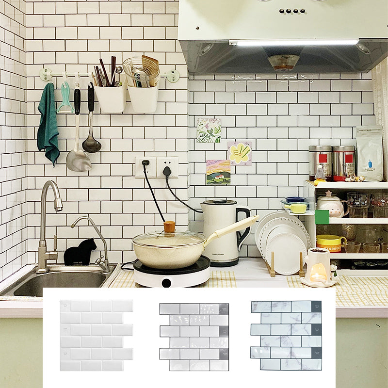 PVC Peel and Stick Tiles Waterproof Peel and Stick Tiles with Square Shape Clearhalo 'Flooring 'Home Improvement' 'home_improvement' 'home_improvement_peel_stick_blacksplash' 'Peel & Stick Backsplash Tile' 'peel_stick_blacksplash' 'Walls & Ceilings' Walls and Ceiling' 7183747