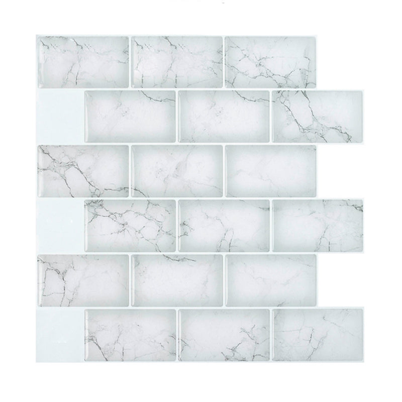 PVC Peel and Stick Tiles Waterproof Peel and Stick Tiles with Square Shape Marble Clearhalo 'Flooring 'Home Improvement' 'home_improvement' 'home_improvement_peel_stick_blacksplash' 'Peel & Stick Backsplash Tile' 'peel_stick_blacksplash' 'Walls & Ceilings' Walls and Ceiling' 7183749