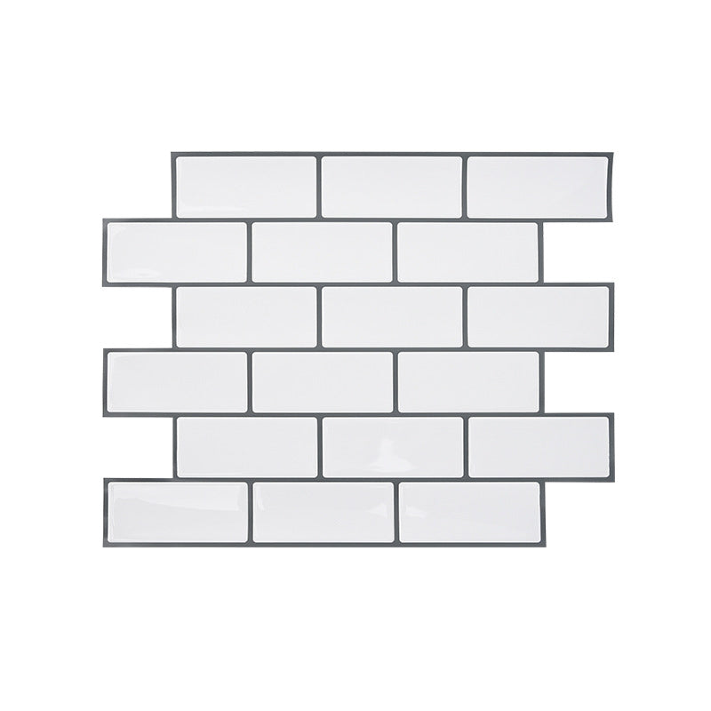 PVC Peel and Stick Tiles Waterproof Peel and Stick Tiles with Square Shape White-Gray Clearhalo 'Flooring 'Home Improvement' 'home_improvement' 'home_improvement_peel_stick_blacksplash' 'Peel & Stick Backsplash Tile' 'peel_stick_blacksplash' 'Walls & Ceilings' Walls and Ceiling' 7183751