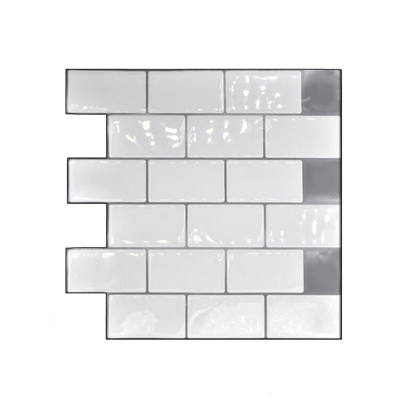 PVC Peel and Stick Tiles Waterproof Peel and Stick Tiles with Square Shape Beige/ Gray Clearhalo 'Flooring 'Home Improvement' 'home_improvement' 'home_improvement_peel_stick_blacksplash' 'Peel & Stick Backsplash Tile' 'peel_stick_blacksplash' 'Walls & Ceilings' Walls and Ceiling' 7183757