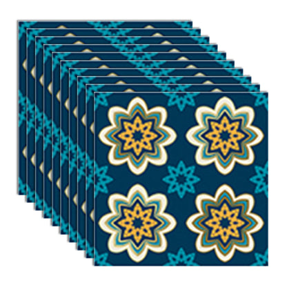 Plastic Peel and Stick Tiles Contemporary Peel and Stick Tiles Green Orange 6"L x 6"W 10-Piece Set Clearhalo 'Flooring 'Home Improvement' 'home_improvement' 'home_improvement_peel_stick_blacksplash' 'Peel & Stick Backsplash Tile' 'peel_stick_blacksplash' 'Walls & Ceilings' Walls and Ceiling' 7183787