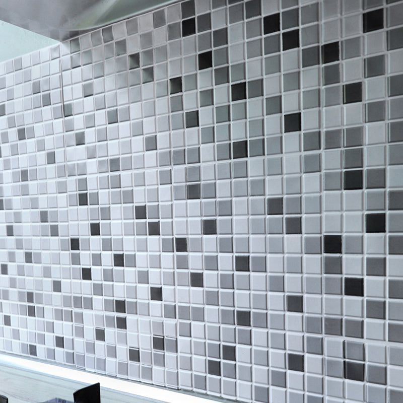 Waterproof Peel & Stick PVC Mosaic Tile Mosaic Tile Wallpaper Gray Black White 5-Piece Set Matte Clearhalo 'Flooring 'Home Improvement' 'home_improvement' 'home_improvement_peel_stick_blacksplash' 'Peel & Stick Backsplash Tile' 'peel_stick_blacksplash' 'Walls & Ceilings' Walls and Ceiling' 7183800