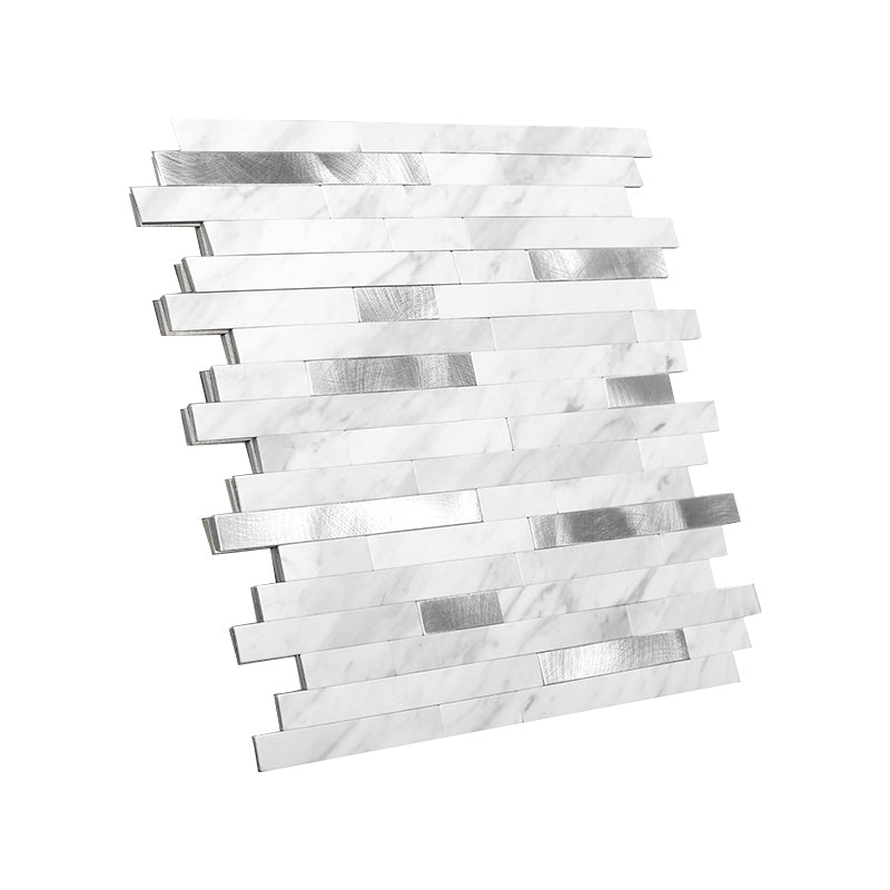 Modern Peel & Stick Subway Tile Waterproof Peel & Stick Subway Tile White Clearhalo 'Flooring 'Home Improvement' 'home_improvement' 'home_improvement_peel_stick_blacksplash' 'Peel & Stick Backsplash Tile' 'peel_stick_blacksplash' 'Walls & Ceilings' Walls and Ceiling' 7183812