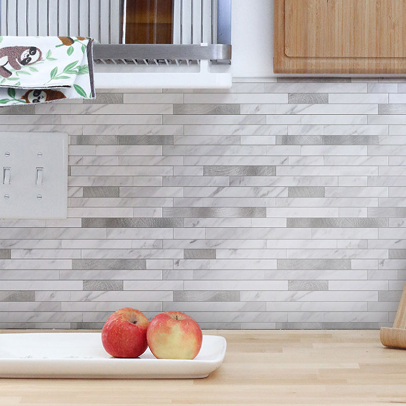 Modern Peel & Stick Subway Tile Waterproof Peel & Stick Subway Tile White 10-Piece Set Clearhalo 'Flooring 'Home Improvement' 'home_improvement' 'home_improvement_peel_stick_blacksplash' 'Peel & Stick Backsplash Tile' 'peel_stick_blacksplash' 'Walls & Ceilings' Walls and Ceiling' 7183816