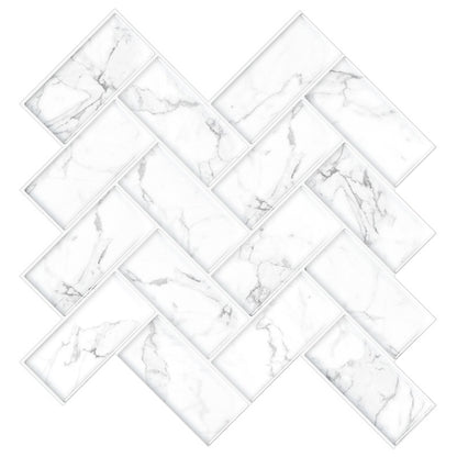 PVC Subway Tile Wallpaper Waterproof Peel and Stick Backsplash Tile Gray & White Clearhalo 'Flooring 'Home Improvement' 'home_improvement' 'home_improvement_peel_stick_blacksplash' 'Peel & Stick Backsplash Tile' 'peel_stick_blacksplash' 'Walls & Ceilings' Walls and Ceiling' 7183826